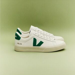 Veja White and Green Sneakers